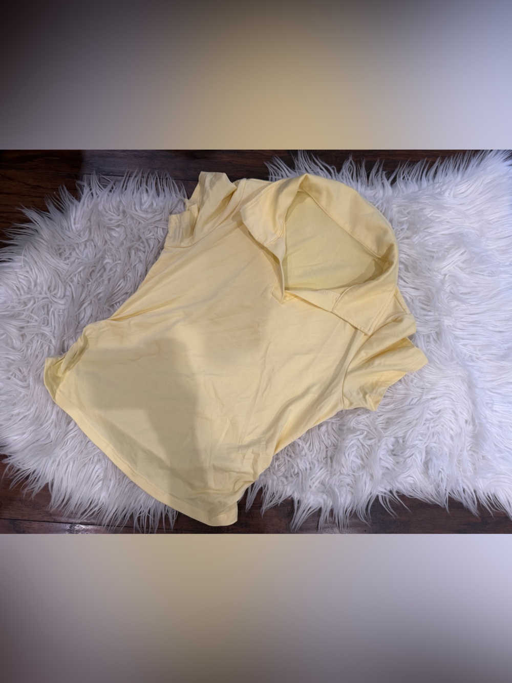 S Shein Women's Light Yellow Cotton Shirt with collar - Soft Everyday Comfort